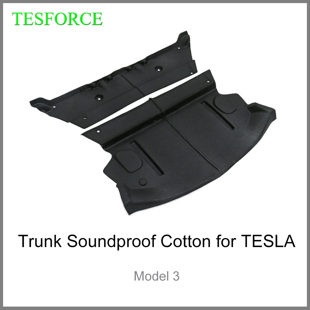 For Tesla Model 3 2017-2023 Rear Trunk Soundproof Cotton Mat Soundproof Deadening Protective Cover Sticker Interior Accessories