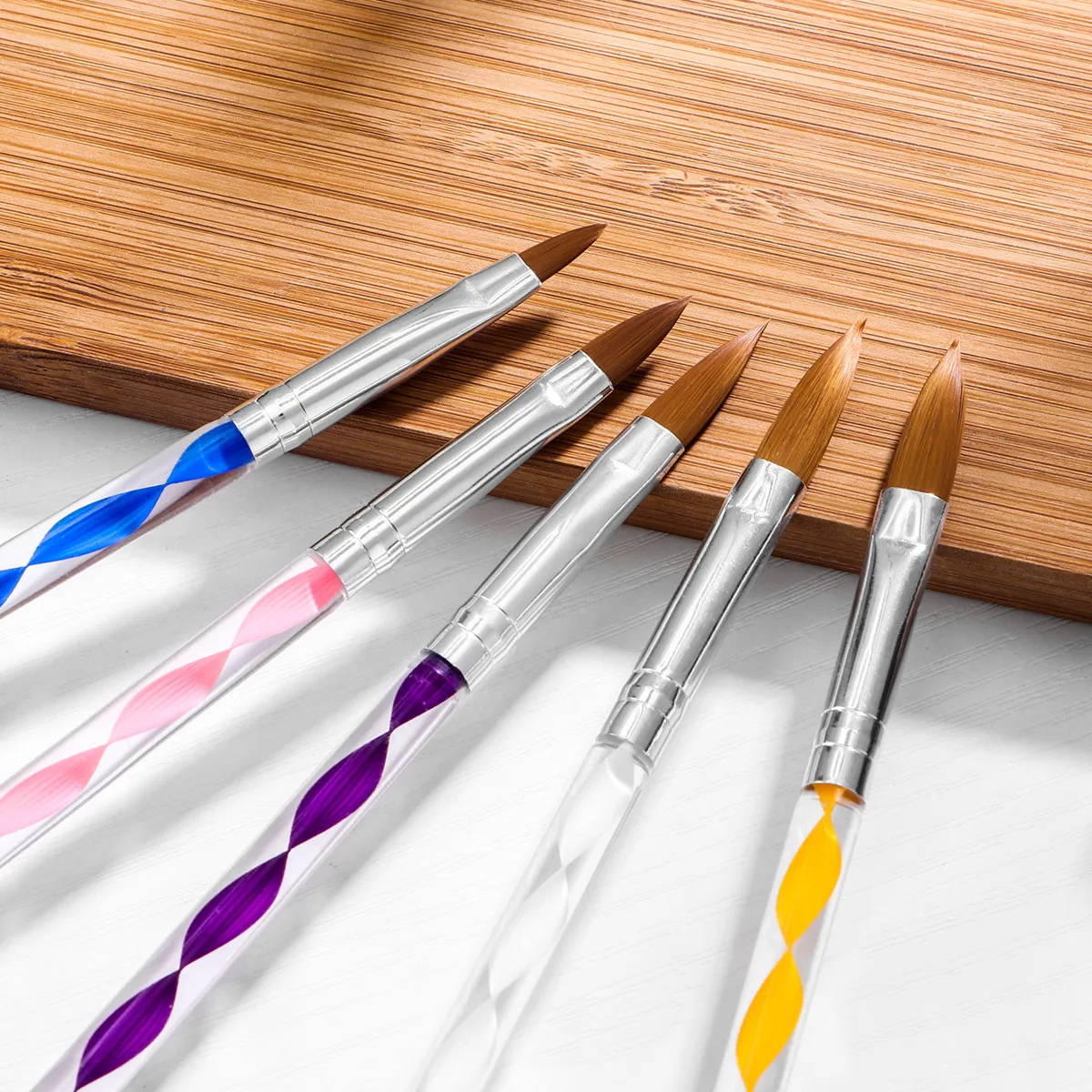 

Набор из 5 кистей для УФ-геля: для дизайна ногтей, работы с жидким порошком, DIY-скульптурирования, долговечного геля и укрепления ногтей