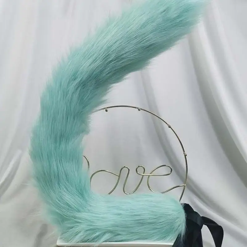 

652F искусственный мех кошачьи уши повязки на голову пушистый мультяшный зверь хвост обруч аксессуары для волос