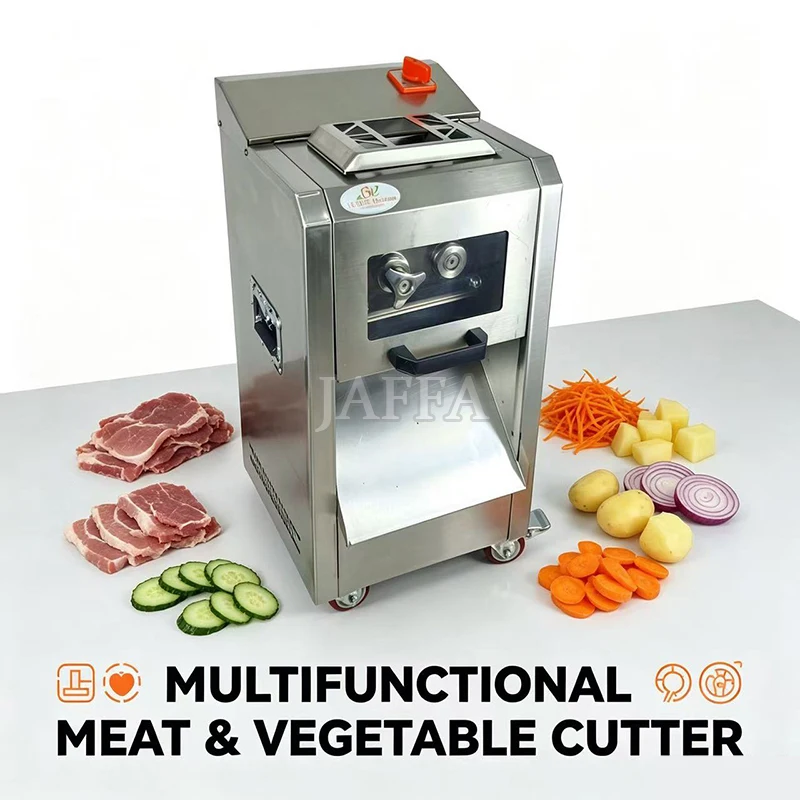 Meat Slicer Household Frozen Meat Cutting Machine Vegetables Cutter Desktop Alloy+Stainless Steel Thickness Adjustable