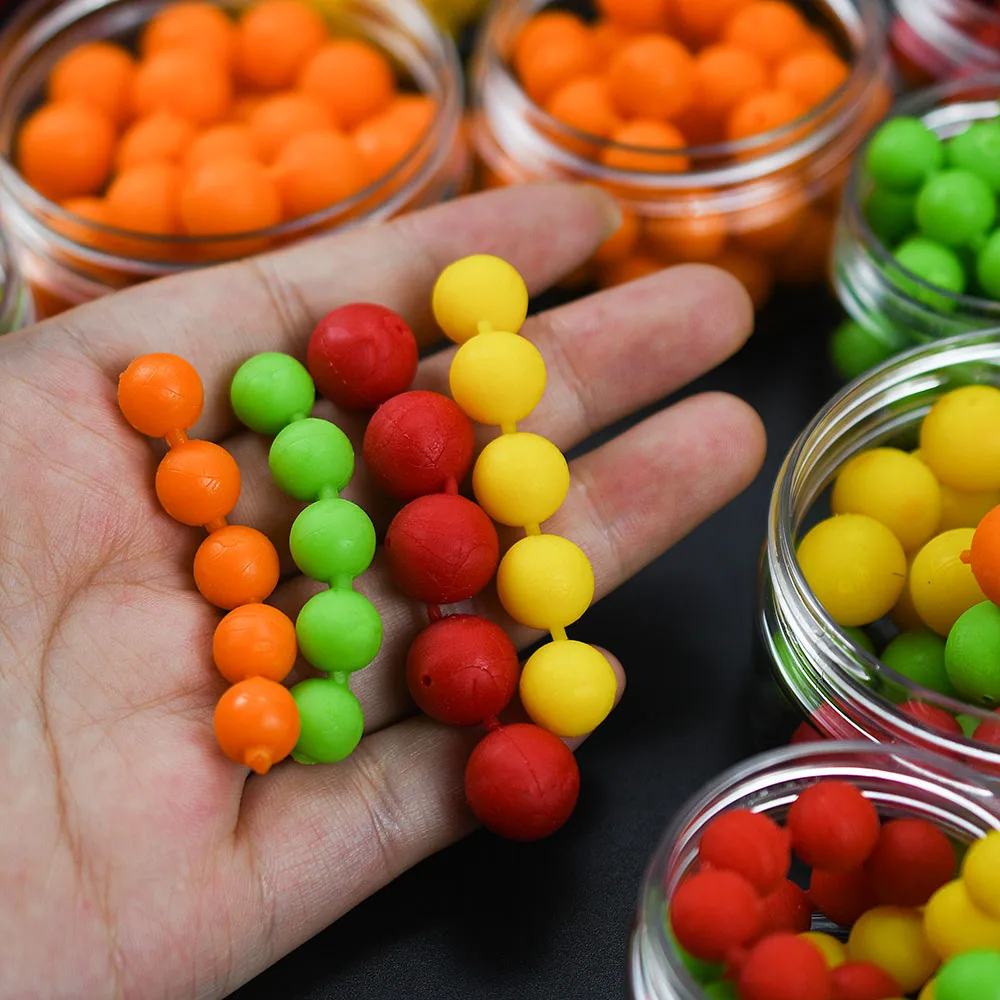 MNFT 30 Stück/Box schwimmende Karpfenangelboilies, weiche, duftende Köderperlen, Pop-Up-Angelköder für Feeder-Rig, 4 leuchtende Farben