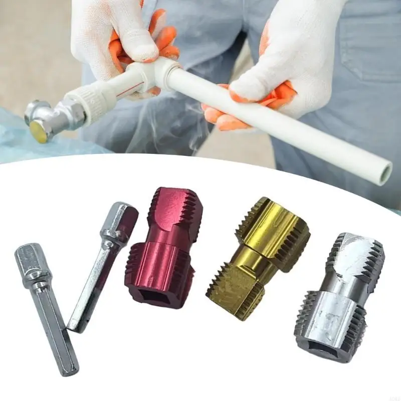 Electric Drill Compatible Double Head Pipe Threading Tool for 1/2" 3/4" Water Pipe Internal Thread Opener Hand Tools A0KF