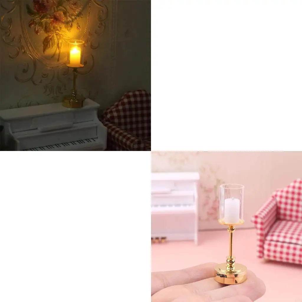 

Miniature Dollhouses Lamp with Realistic Holder Designs Model Display Lamp