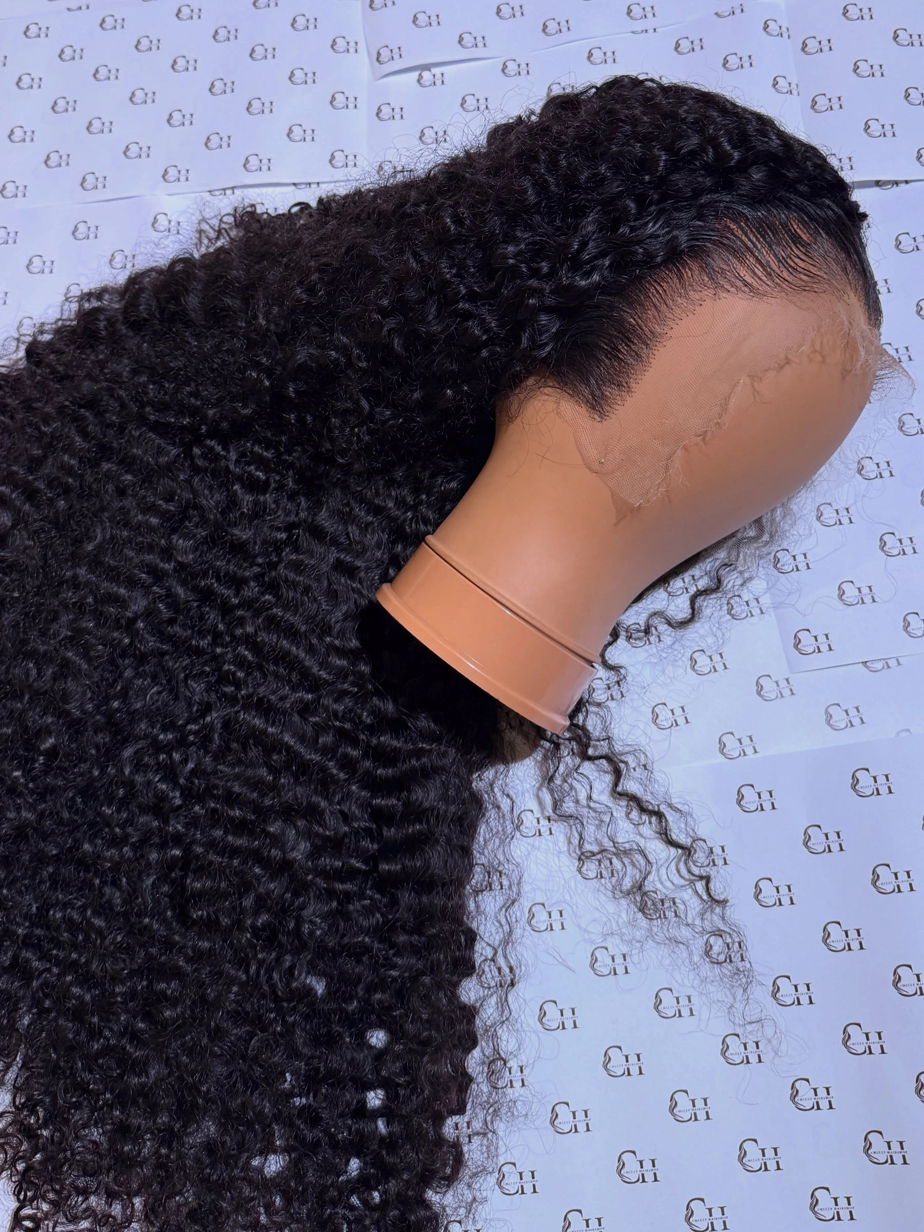 Synthetic Braided Wigs For Black Women - Czarna, kręcona peruka syntetyczna z koronkowym