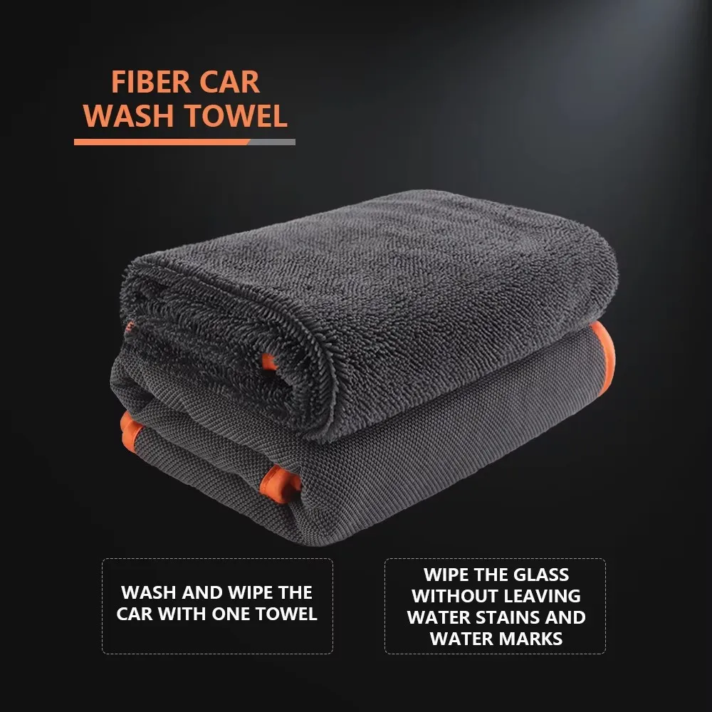 SPTA 1PC Gray Microfiber Drying Towels Car Wash Car Care Auto Cleaning Drying Cloth 42*42cm