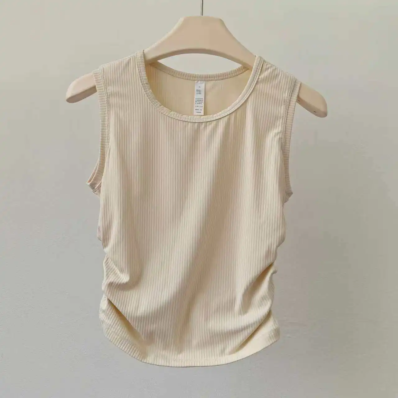 Damen Schlankmachendes Ärmelloses Yoga-Top Schnelltrocknendes Pilates Fitness-Training Sportbekleidung Top - T-Shirt im „Naked-Style“ – Detail 5