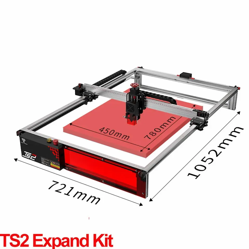 Two-Tree Y-Axis Extension Shaft Kit for Laser Engraving Machine Extended Area Length Rod