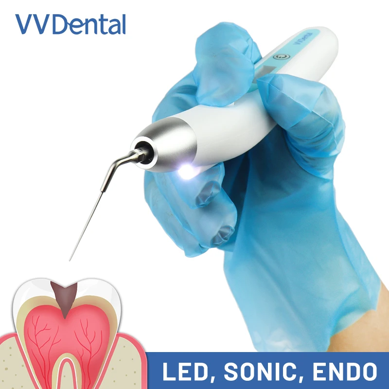 VVDental Endo Activator With LED Light For Endodontic Treatment Cleaning Root Canal Sonic Irrigator 5pcs Tips Dental Instrument view 2