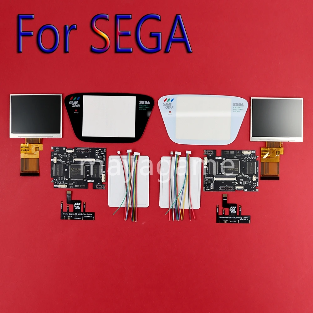 

1set Full Set Kits IPS V4 For SEGA GG Game Gear High Light Brightness LCD Backlight Screen with VGA