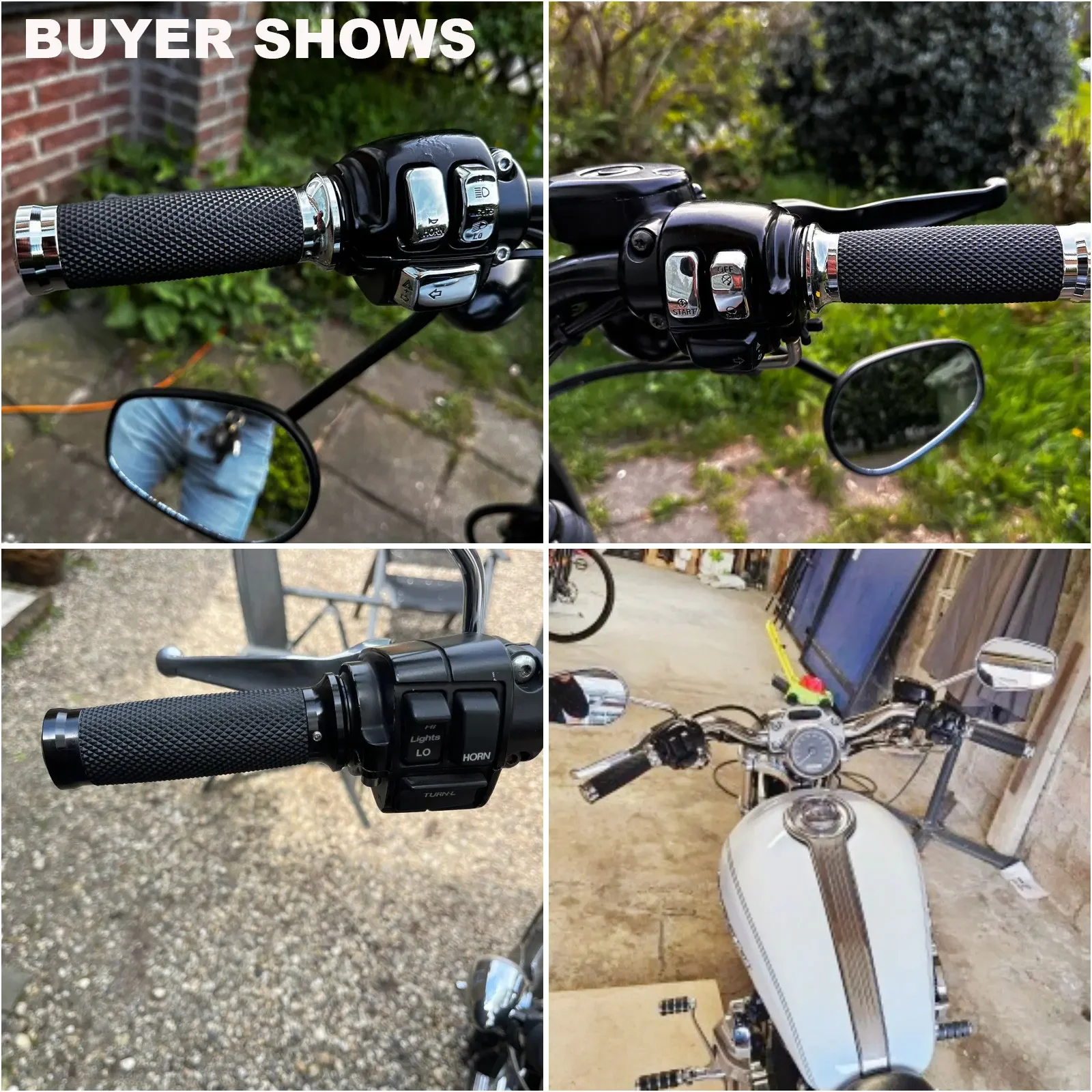 Мотоциклетная ручка 1 дюйм, черная ручка для Harley Touring Sportster 883 1200 XL XR VRSC Dyna Softail Glide
