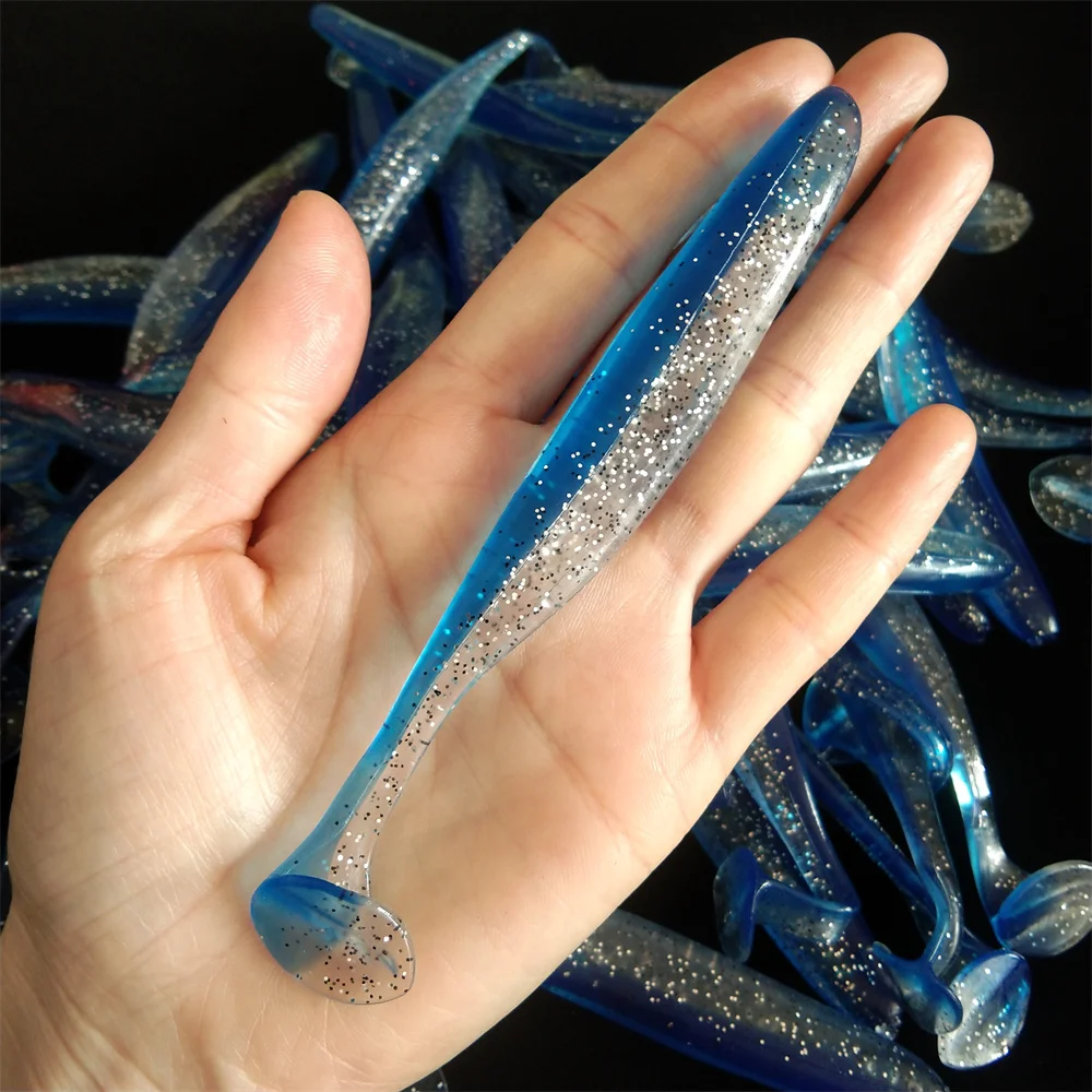 15pcs 12cm 9.2g yellow blue orange color soft lure silicon bait shad lure fishing soft bait Fishing tackle for fishing