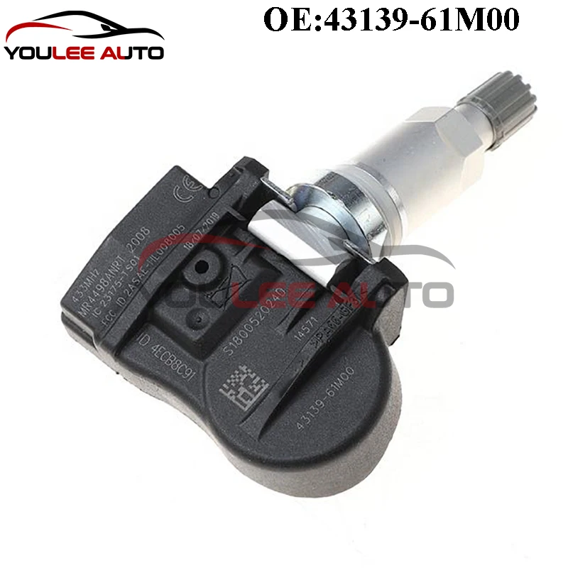 4PCS New 43139-61M00 4313961M00 TPMS Tire Pressure Sensor For Suzuki Vitara SX4 S-cross Ignis Baleno Alto Swift Jimmy Auto Parts