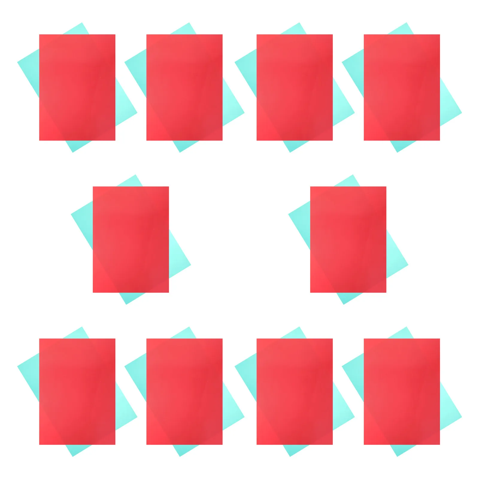 20Pcs Teaching Colored Plastic Sheets PVC Transparent 11.79x8.25 Red Plastic Sheets for Light Correction Gel Filter