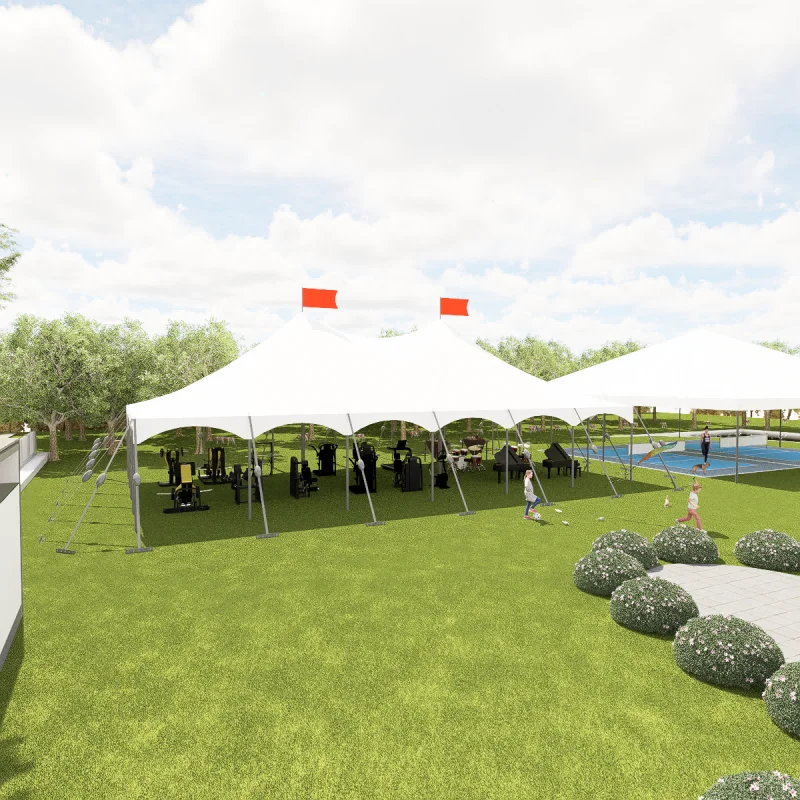 European Outdoor Single Straight Bracing Aluminum Pole Tent PVC Fabric Waterproof Fire Resistant Wedding Banquet Exhibition