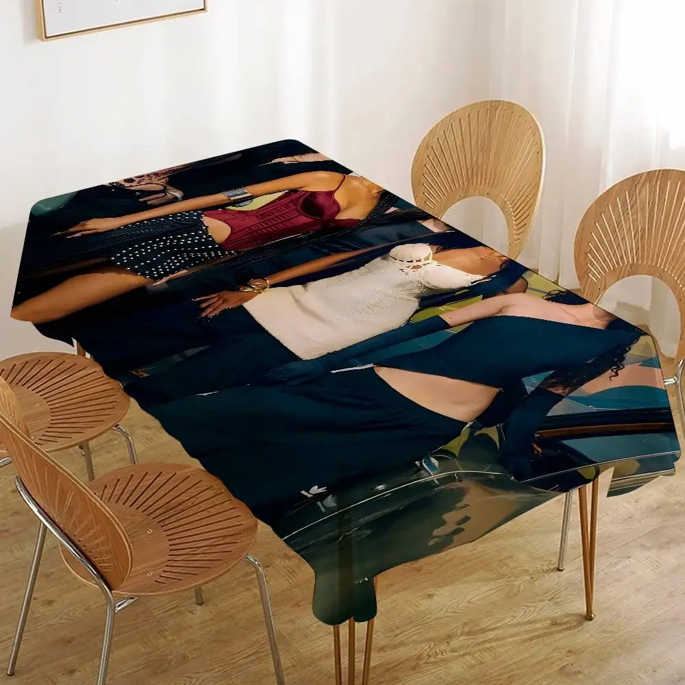 

Популярная скатерть K-KATSEYE для дня рождения, тематическая скатерть для праздничного стола, украшения для вечеринки