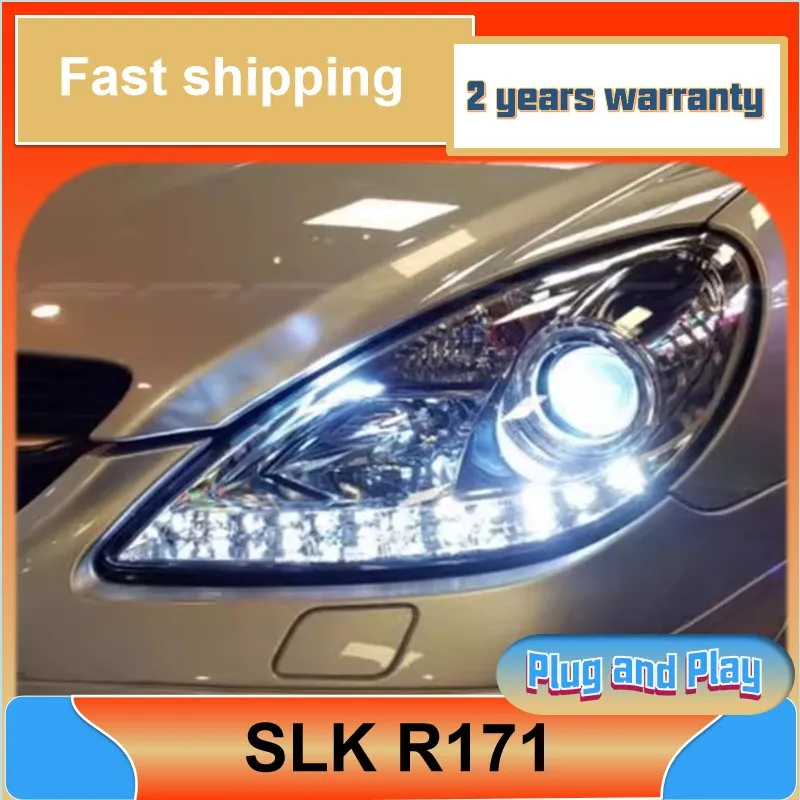 Car Styling for Mercedes SLK Headlight 2004-2012 SLK Head Light Benz R171 SLK200 SLK350 SLK500 DRL Turn Signal Low High Beam Pro