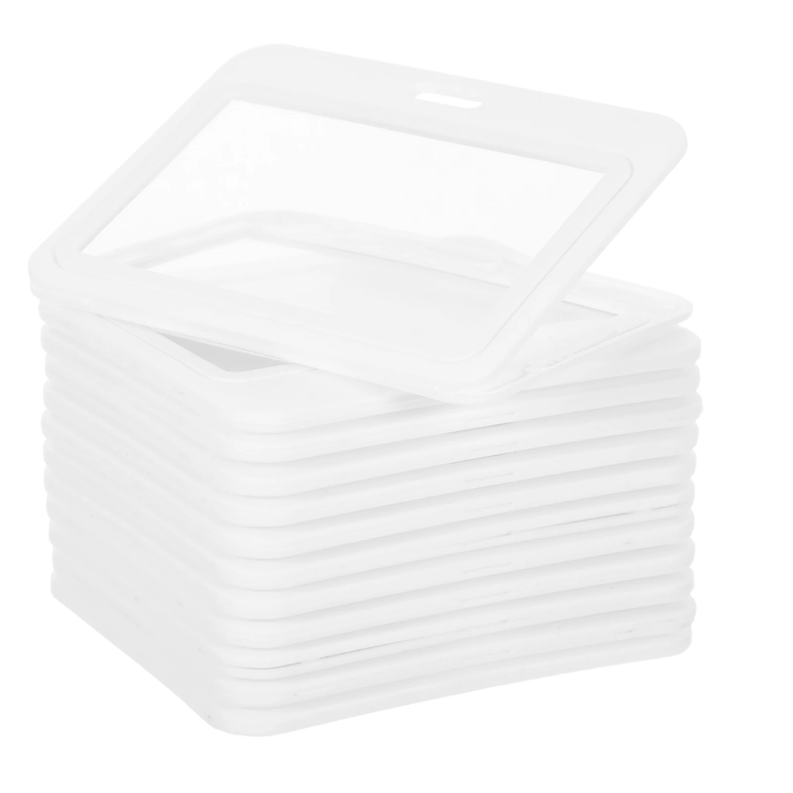 

12 Pcs ID Card Holder Clear Badge Cover Sleeve Case Protector Horizontal Sleeves