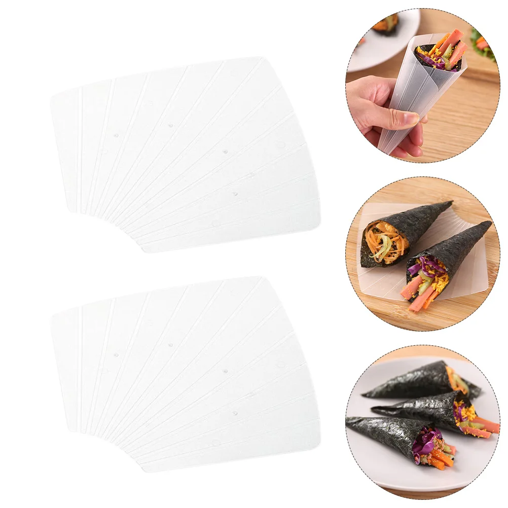 

3pcs Hand-Rolled Making Tools Set Food Grade Plastic Includes Spoon White Easy Clean Diy Sushi Mold Kit Sushi