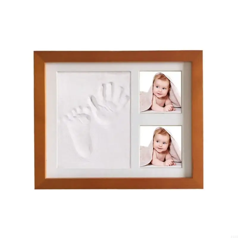Newborn Infant Handprint Footprint Picture Frame Photo Ornaments Baby Gifts P31B