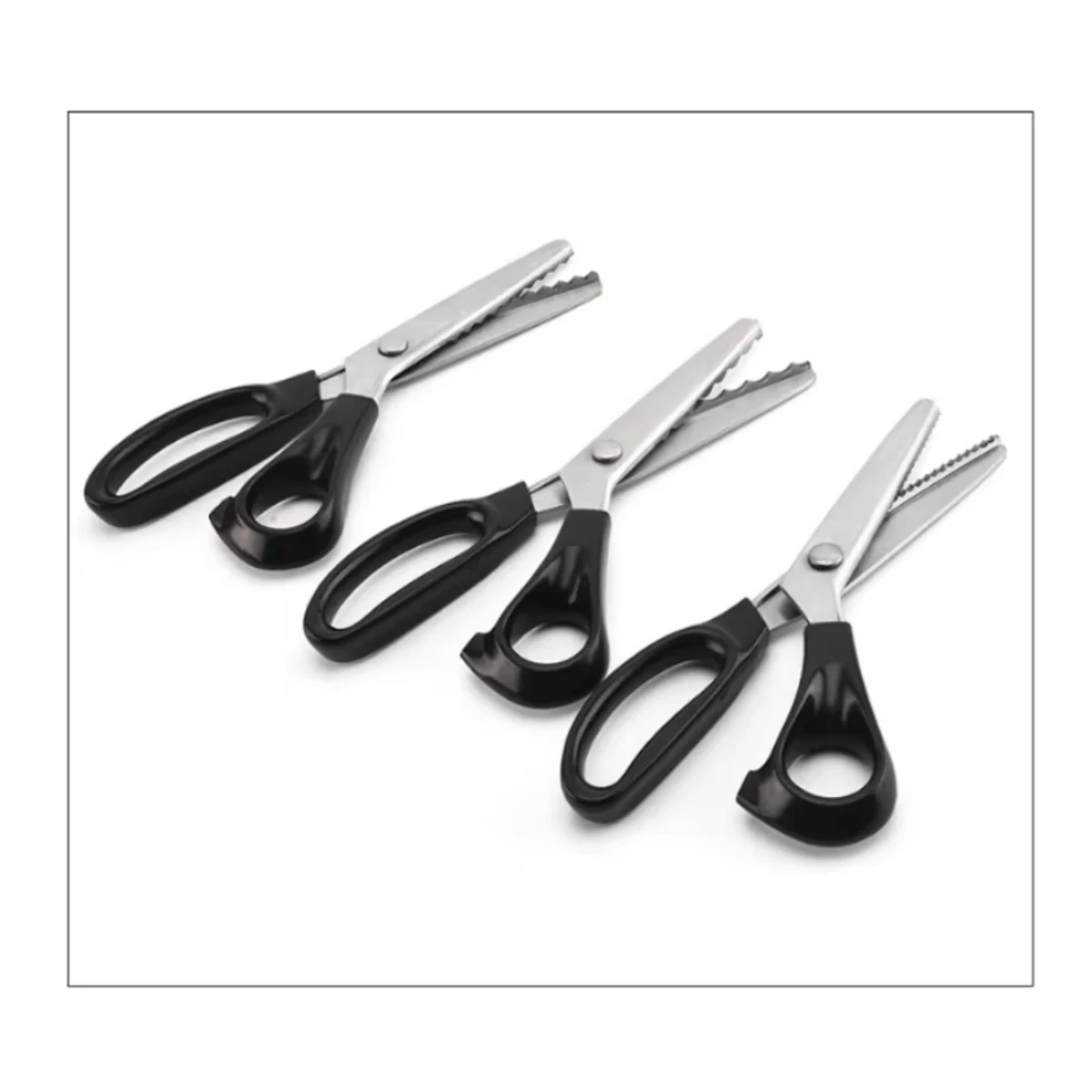 Outils de couture essentiels pour le bricolage, ciseaux de tailleur, ciseaux à dentelle ondulée 3/5/7 mm, ciseaux à main en acier inoxydable pour couturière