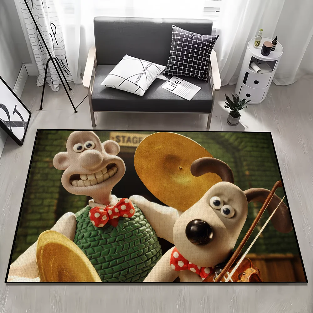 

Дверной коврик с рисунком W-Wallace и G-Gromit, противоскользящий пол, спальня, кухня, ванна, балкон, прихожая, ковер, украшение для дома, ковер