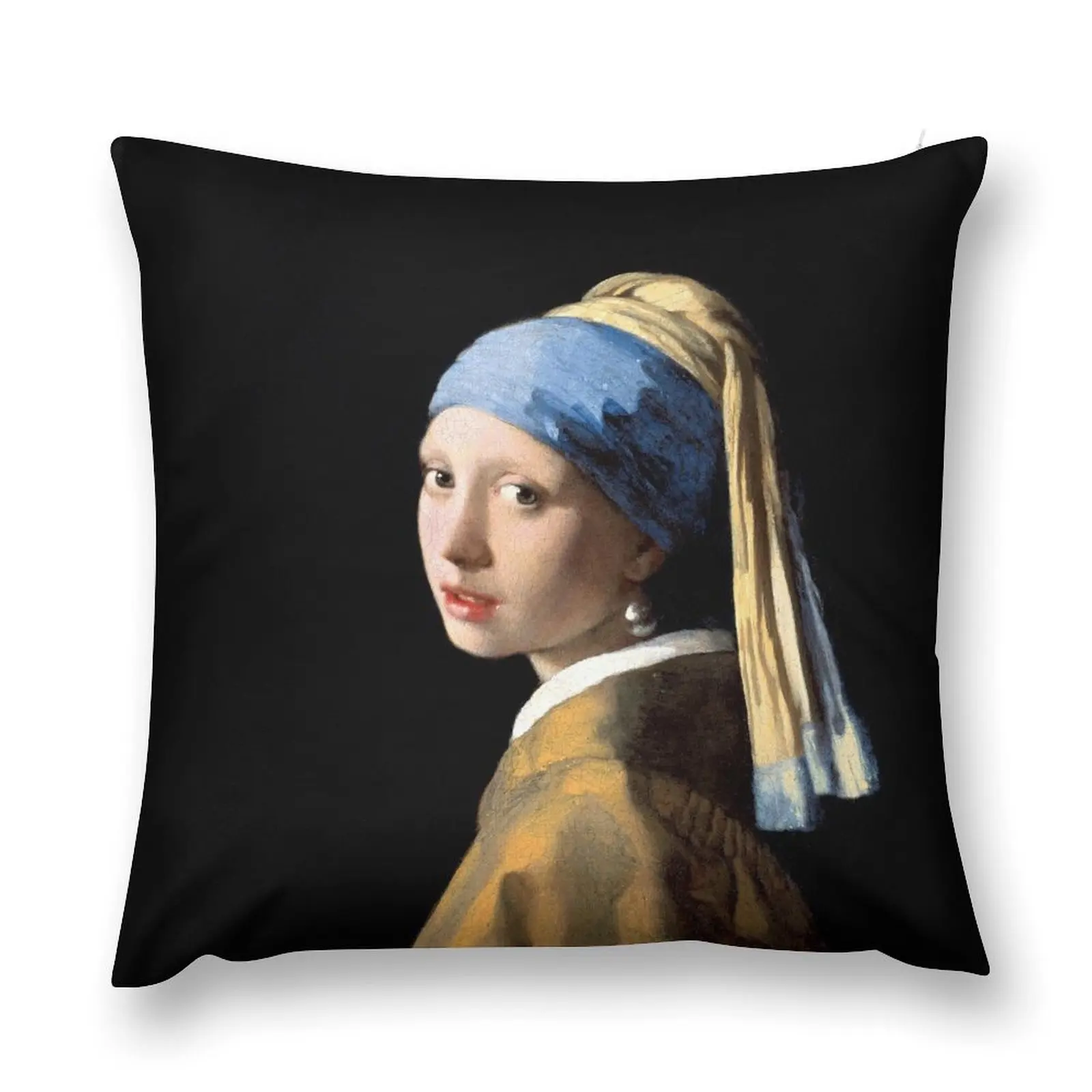 Girl with a pearl earring - Jan Vermeer Dutch Painter Gift Throw Pillow luxury sofa pillows christmas decorations 2025 pillow