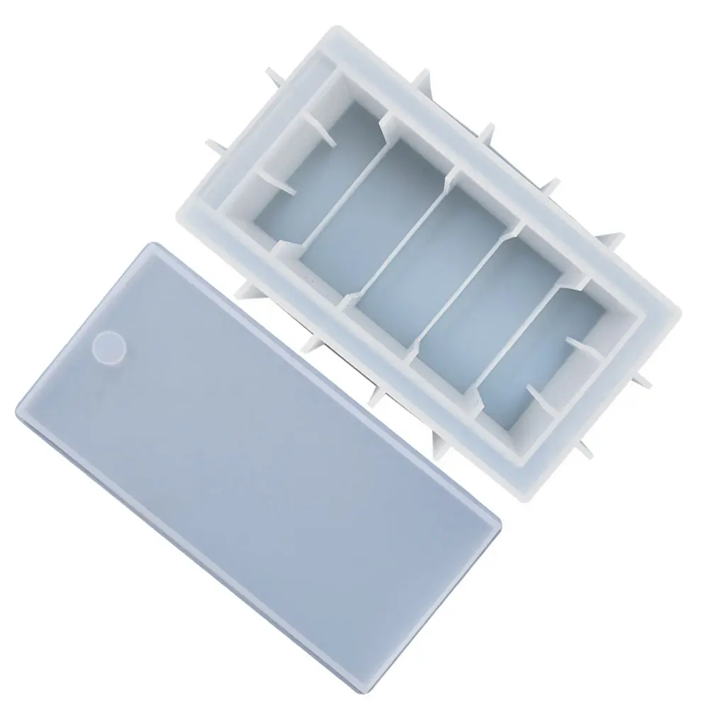 1 set 1 Set Storage Box Mold Silicone Resin Casting Epoxy Box Maker Tissue Domino Case Craft Diy Holder Gift Container Mould