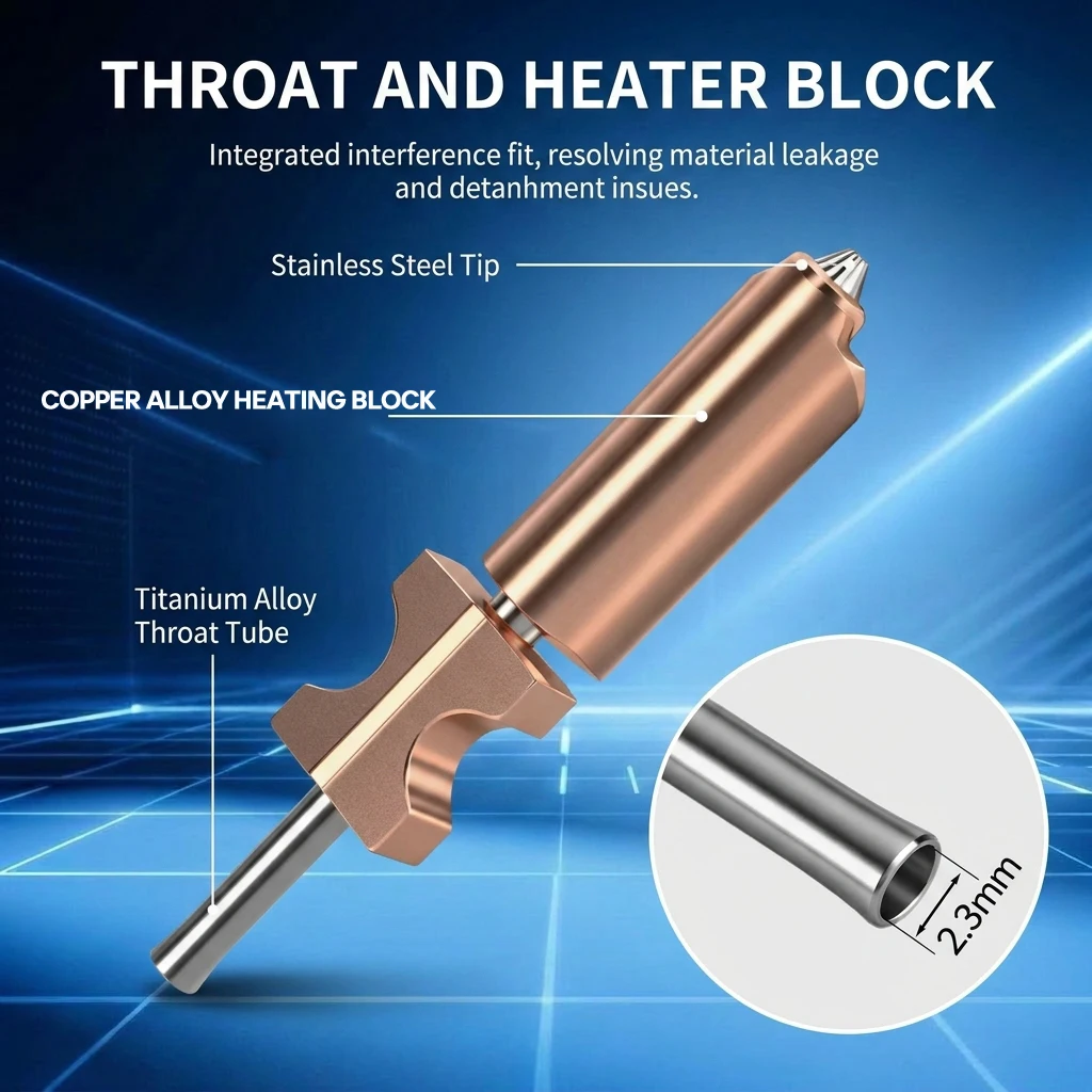 For Flashforge AD5X Nozzle Quick‑Swap Bimetallic Hotend Extruder Hardened Steel 0.25/0.4/0.6/0.8mm 3D Printer Replacement Parts