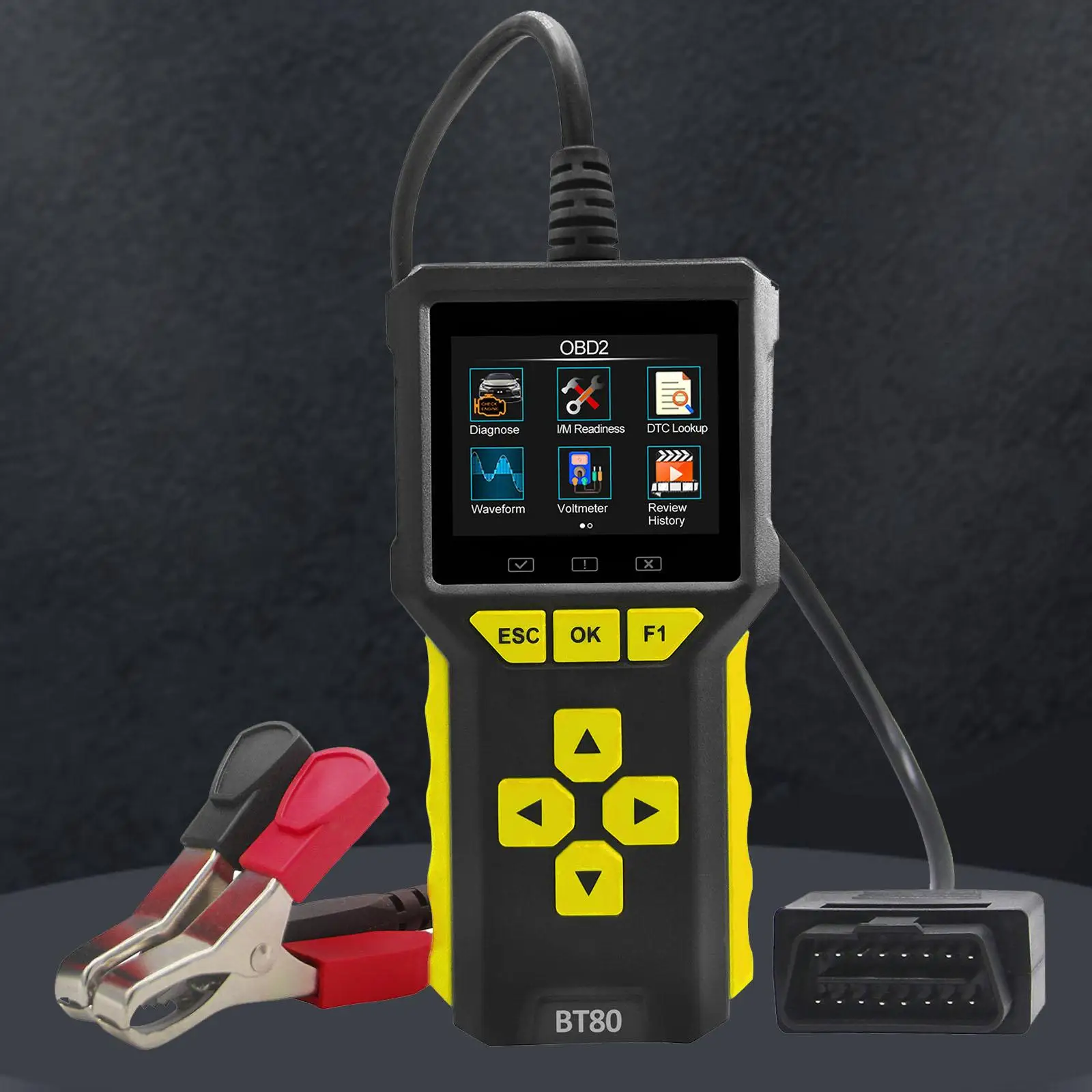 

Generic 2 in 1 OBD2 Scanner Diagnose Scan Tool Screen Display Practical Live Data Engine Fault Code Reader Power Analyzer