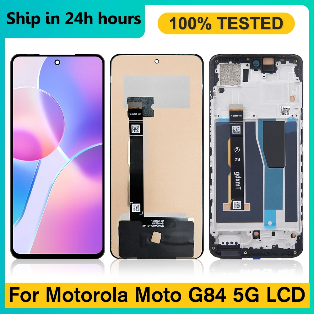 AAA+for Motorola Moto G84 LCD Display Touch Screen Digitizer Assembly XT2347 XT2347-1 XT2347-2 LCD Screen Replacement