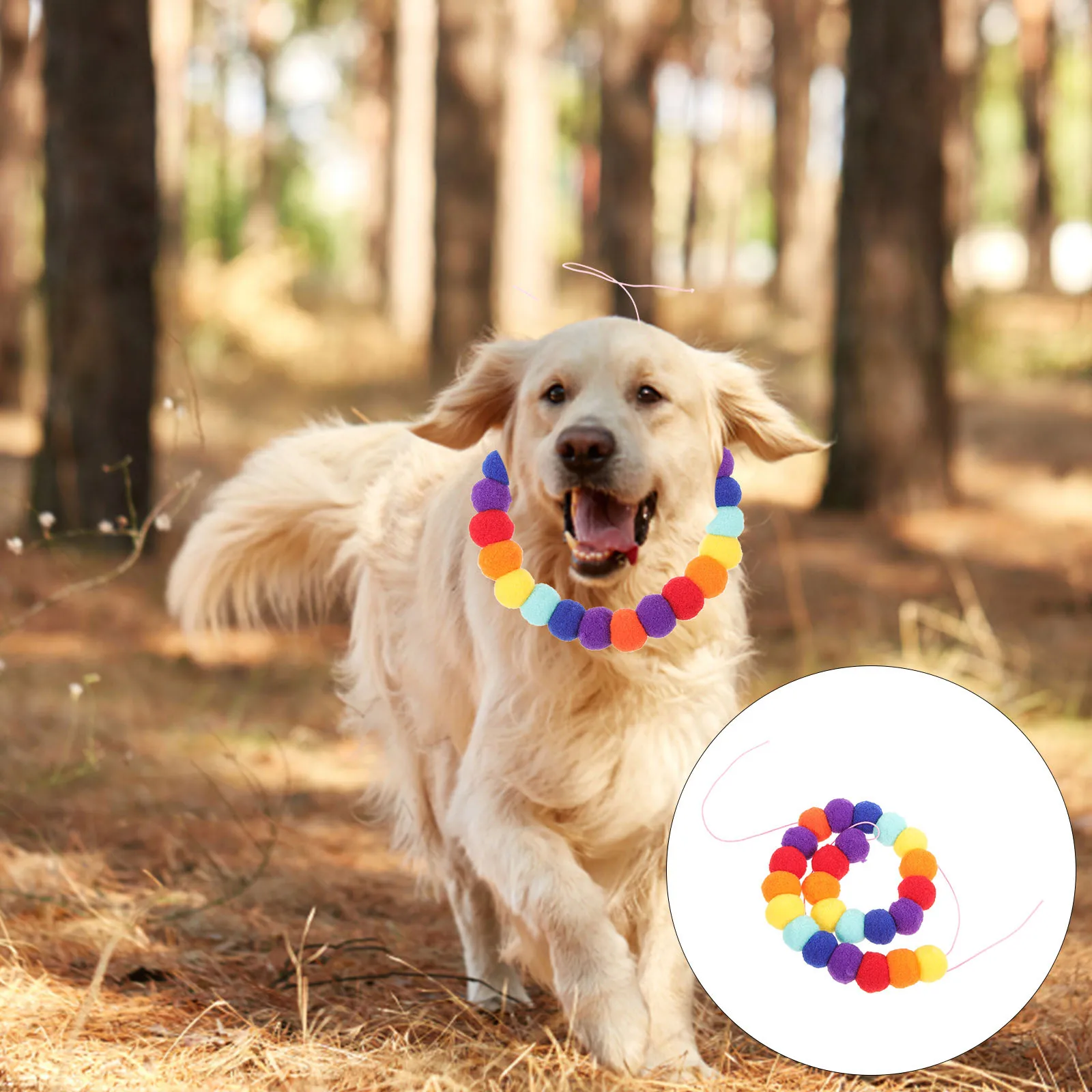 

Dog Necklace Adjustable Puppy Collar Colorful Skin-Friendly Decorative Pet Collar for Parties Dog Necklace
