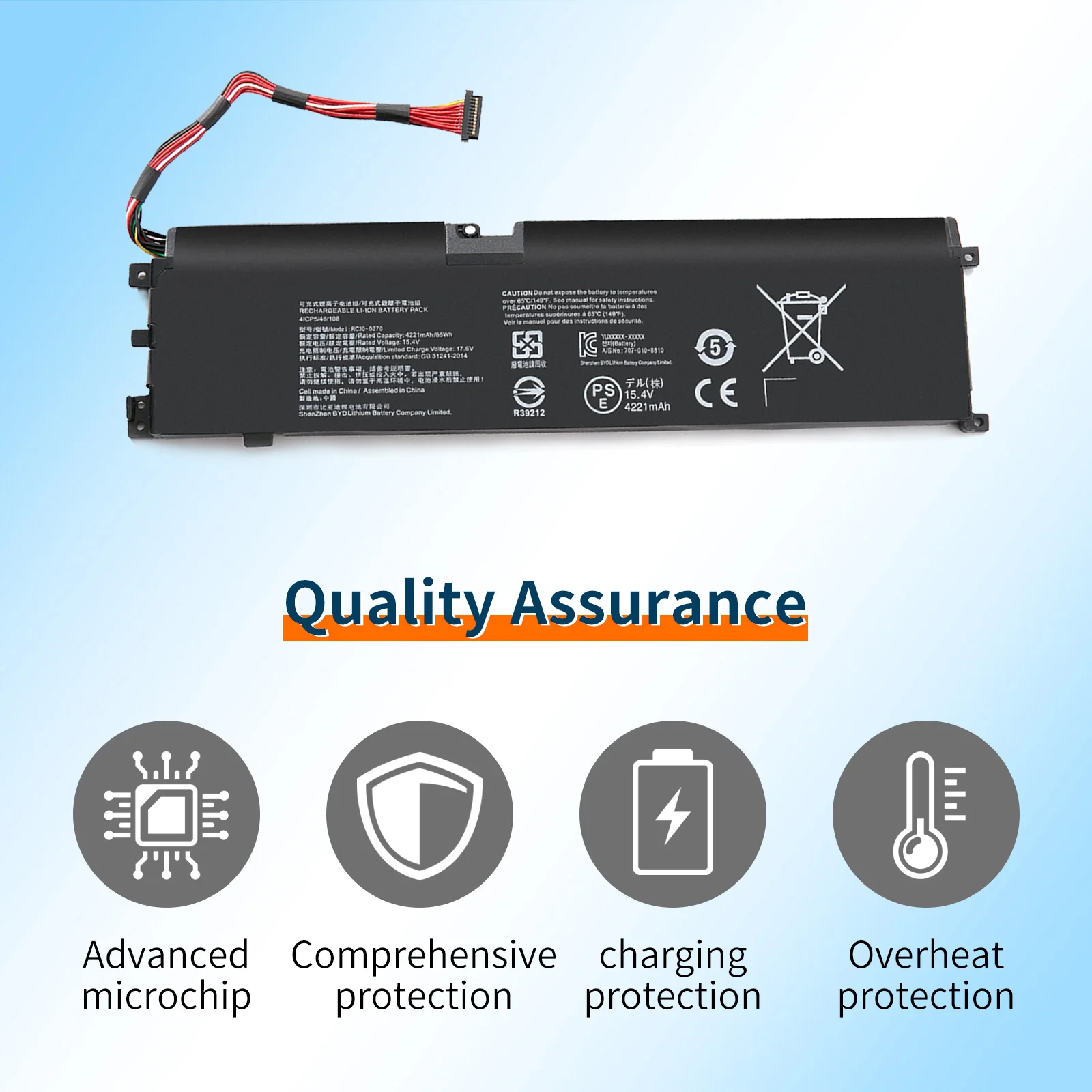 BVBH RC30-0270 Laptop Battery for Razer Blade 15 Base Stealth 2018 Series Notebook RZ09-03006 RZ09-0270 RZ09-02705E75-R3U1