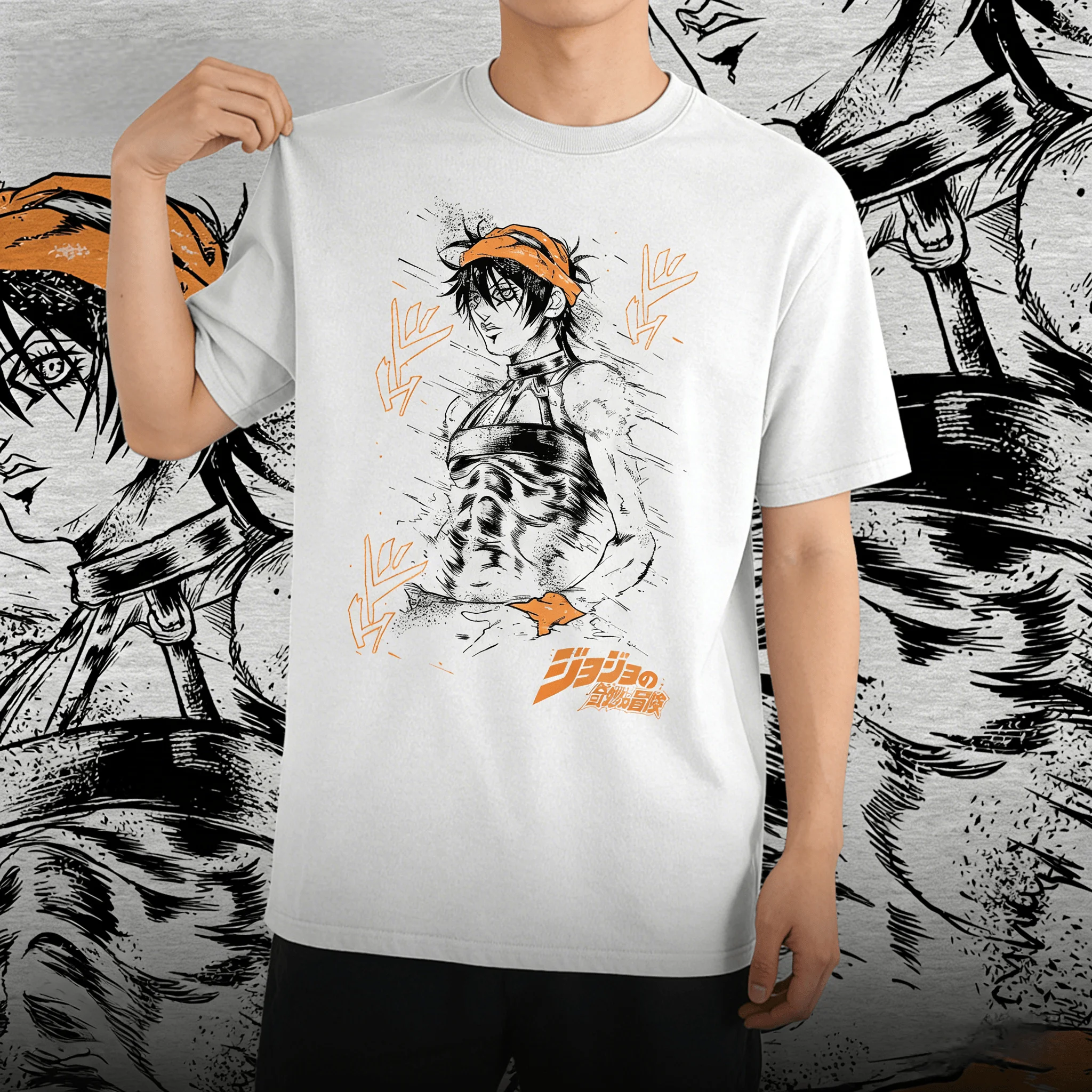 

Jojos Golden Wind - Narancia Graphic Men T-Shirt Oversized 100% Cotton Unisex O-Neck Short Sleeve Y2k Popular New Streetwear Tee