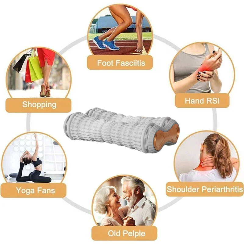 Foot Massager Massage Roller Yoga Massage Ball Plantar Fascia Roller Muscle Relaxation Care Plastic Manual Foot Massager Rollers
