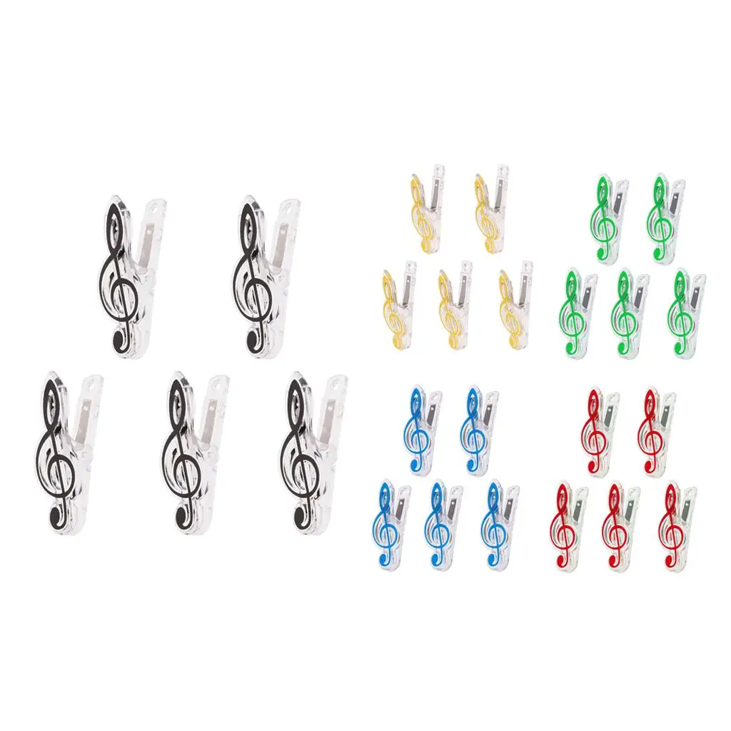 

Plastic Music Score Clip Treble Clef Page Holder Bookmark for Sheet Music and Classroom Reading