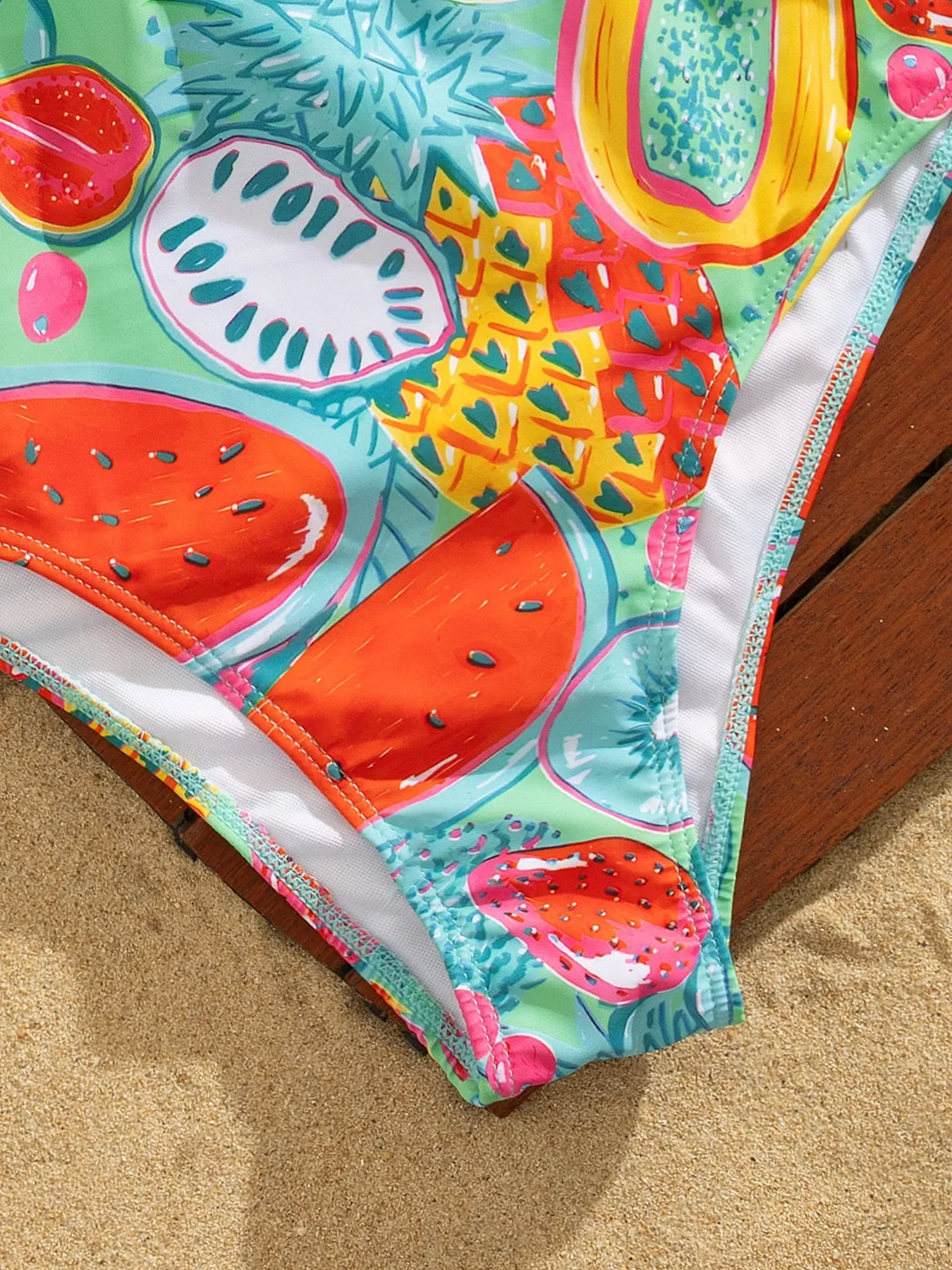 2025 Sexy One Piece Swimsuit Ruffle Print Floral Sleeve Women Swimsuit Deep-V Bathing Suit Beach Wear Slimming Bodysuit Monkini