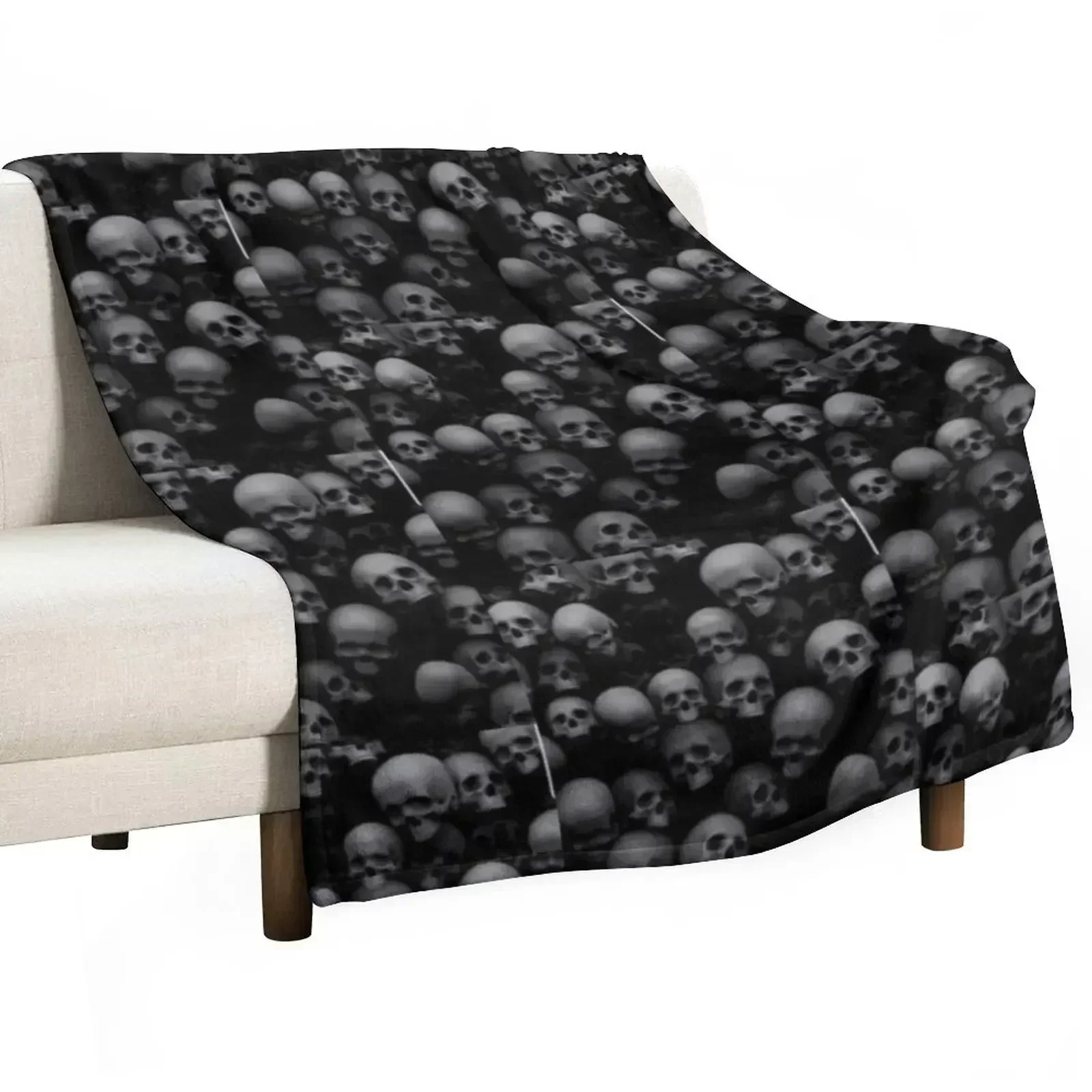 

Skulls Throw Blanket Spring Fall Cozy Throw Blanket for Couch