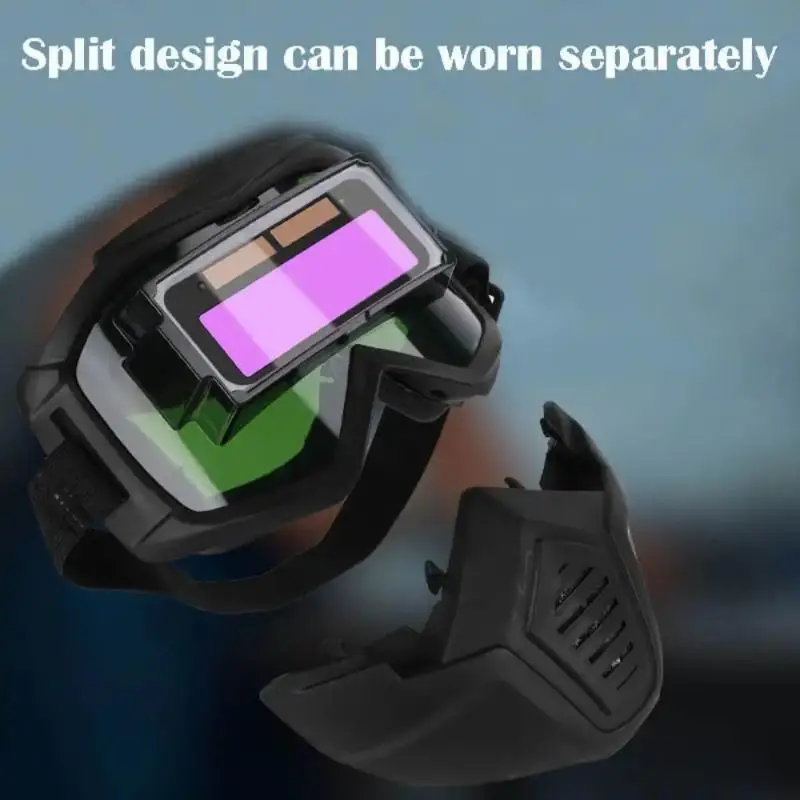 （Summer4）Automatic Dimming Full Face Welder Anti Strong Light Welding Protective Mask Split Type Breathable And Heat-Insulating - view 2