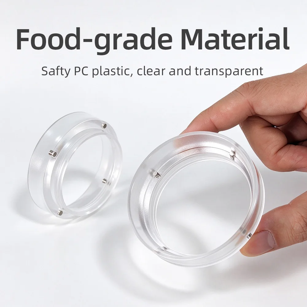 PERFFEE Anillo dosificador para espresso de 51mm 53 mm 58mm Embudo dosificador para café de plástico PC mate magnético de 54mm Accesorios para café Herramienta para baristas