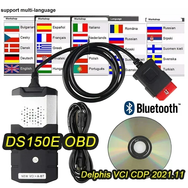 DS150E OBD VD Delphis V3 Ds150 VCI CDP 2021.11 KEYGEN NEC Diagnostic Tools with Bluetooth Conect Car Truck Scanner Repair Tool