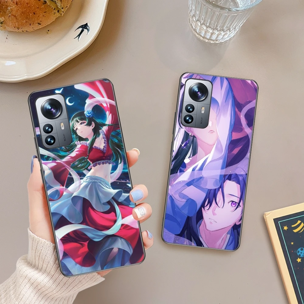 The Apothecary Diaries Jinshi MaoMao Phone Case For Xiaomi 14 13 12 11 Xiaomi POCO F6 X6 M6 M5 Soft Black Phone Cover