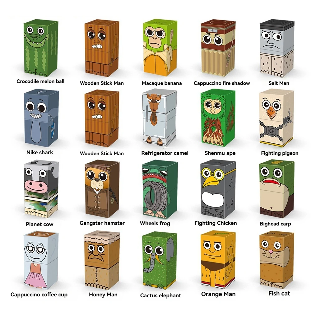 

STEM Learning Magnetic Blocks Set DIY Bricks AI Character Creative Toys Kids Gift TungTungTungSahur Figure Educational Fun