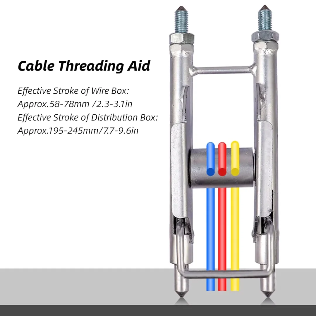 Wire Threading Aid, Cable Threading Aid with Anti-Slip Sawtooth, Universal Flexible Pulley Wire Threading Aid Tool
