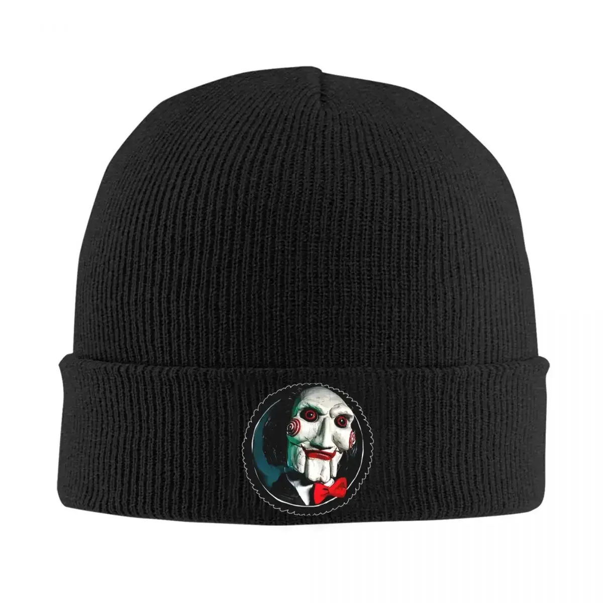 The Saw Movie Knitted Hat for Women Men Beanie Winter Hats Acrylic Horror Billy Jigsaw Casual Melon Cap image 6