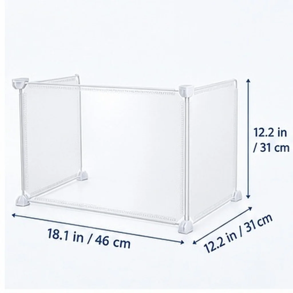 3Pcs Countertop Sneeze Guard Portable Self Standing Desktop Divider Panel for Cashier Restaurant Retail