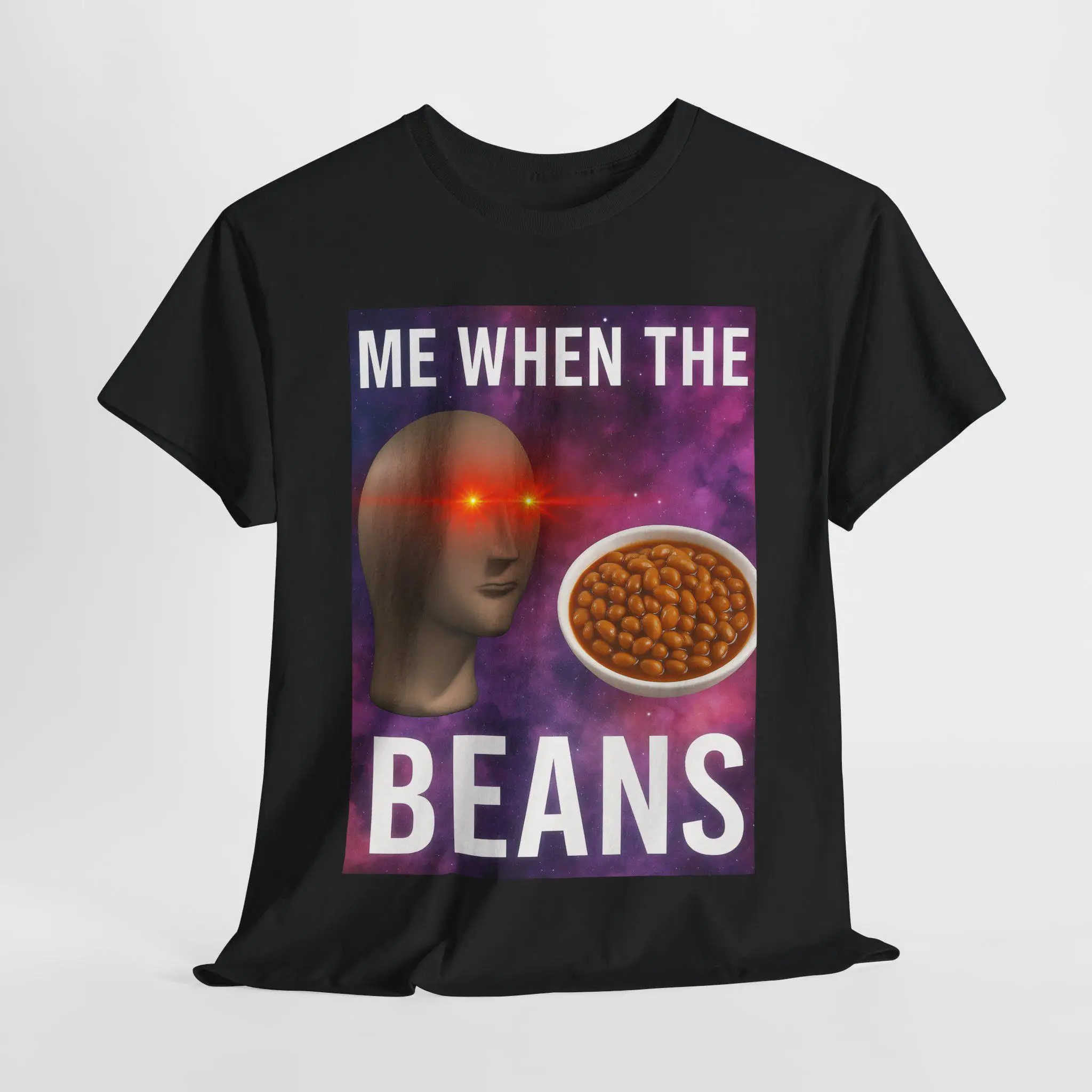 

Me When The Beans Funny Meme T-Shirt Men's and Women's Short Sleeve Cotton Tees Y2k Shirt Street Sports Tops Men Clothing