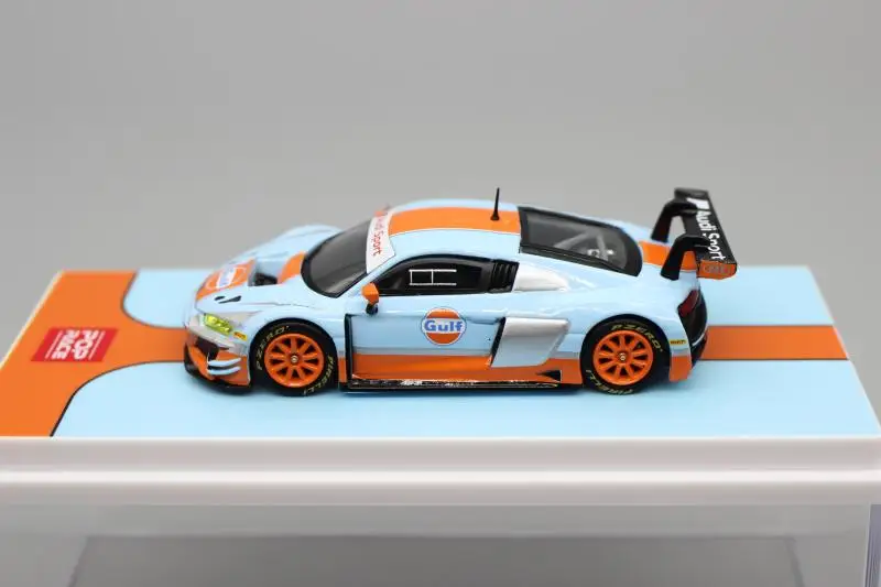 PopRace 1:64 foraudi R8 lms evo Gulf Collection of die-casting alloy cart model ornaments gifts