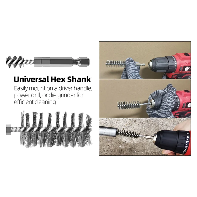 

RMWIN-12 шт. щетки из нержавеющей стали, проволочная щетка из нержавеющей стали, абразивная дрель, проволочная щетка с шестигранным хвостовиком 1/4 дюйма