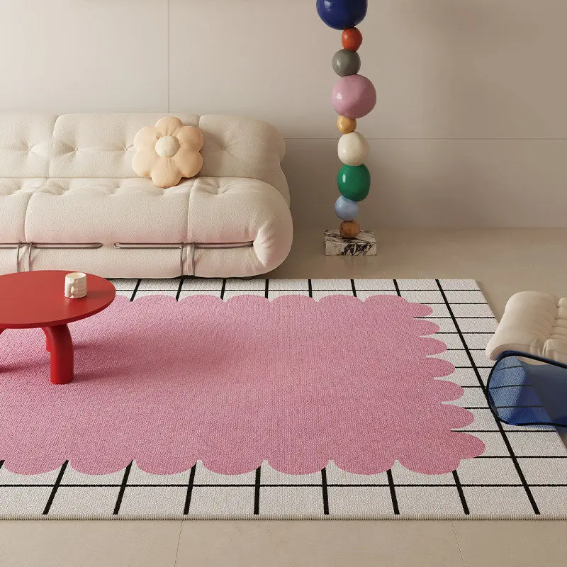 Pink Living Room Carpet Girl Room Bedroom RugIns High-end SofaCoffee Table Floor Mat Nordic Modern Simple Area Rug Cloakroom Mat
