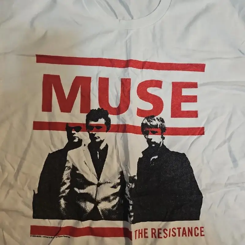

Хлопковая белая футболка Vtg Muse Band The Resistance S 5XL CS340